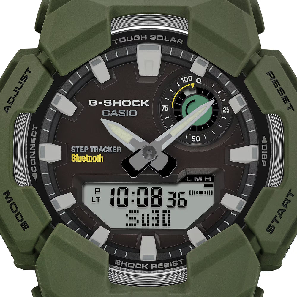 Casio G-Shock - Mens Rubber Strap Green Analogue & Digital Watch - GA-B010-3ADR