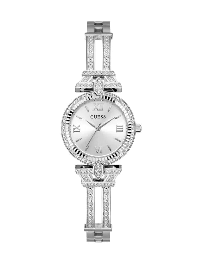 Guess - Womens Silver Stainless steel Strap Watch-GW0864L1