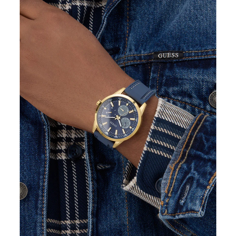 Guess Rubber Blue Men Watch-GW0964G2