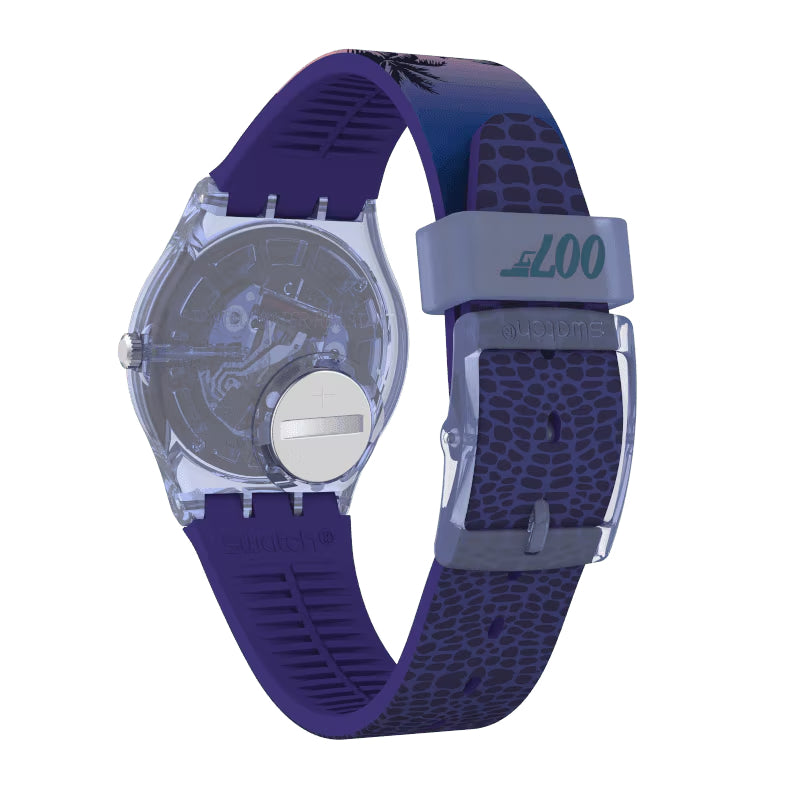 Swatch - Unisex Blue Rubber Strap Watch - GZ328