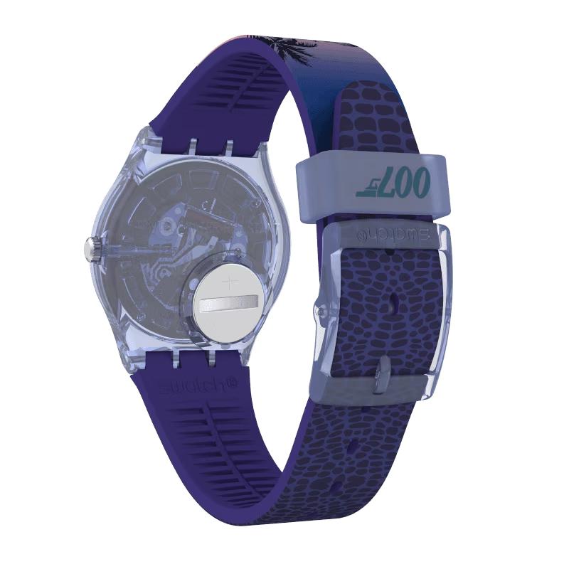 Swatch - Unisex Blue Rubber Strap Watch - GZ328