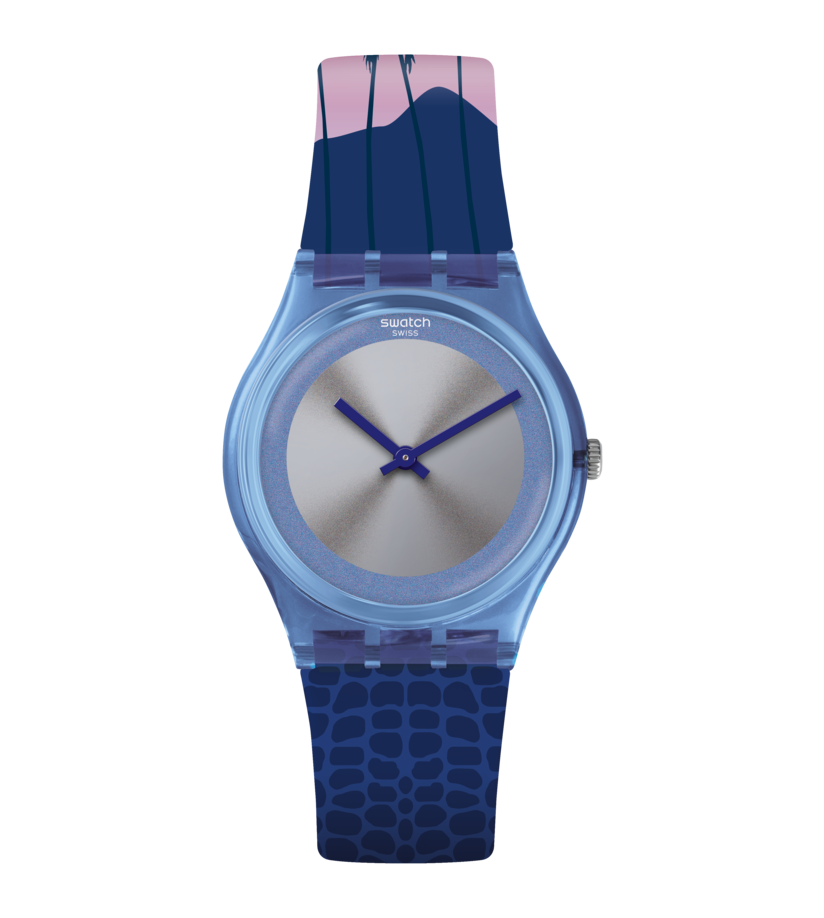 Swatch - Unisex Blue Rubber Strap Watch - GZ328
