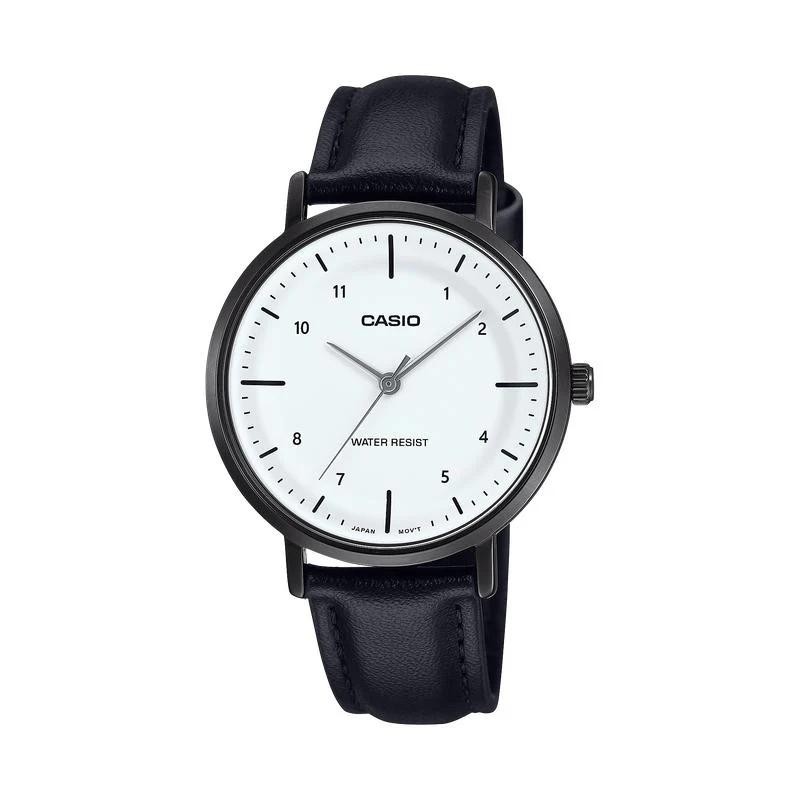 Casio Womens Analogue Leather Strap Watch-LTP-VT03