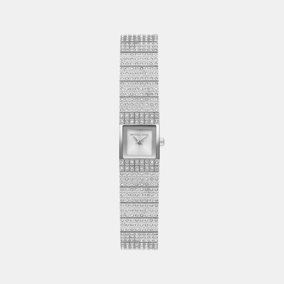 Michael Kors Darrington Womens Silver Stainless Steel Strap Watch-MK4886