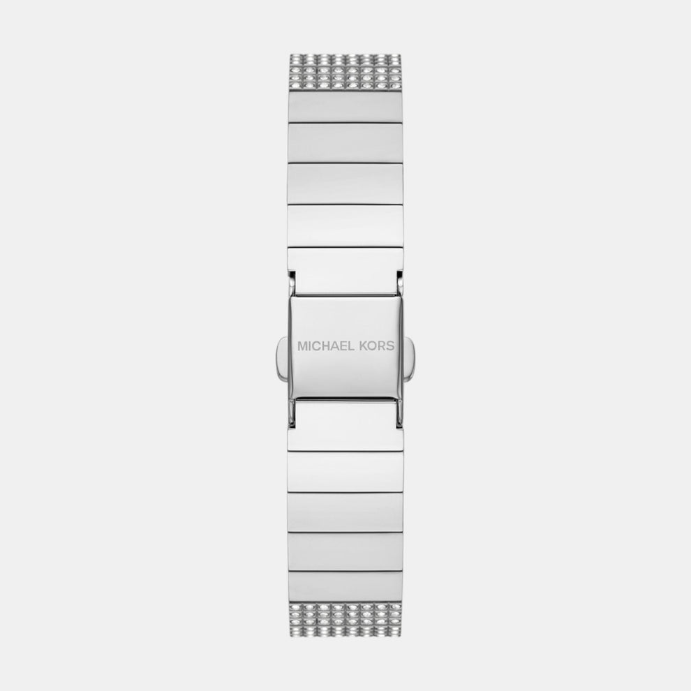 Michael Kors Darrington Womens Silver Stainless Steel Strap Watch-MK4886