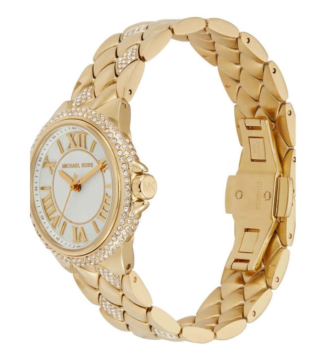 Michael Kors Camille Womens Gold Stainless Steel Watch-MK4801