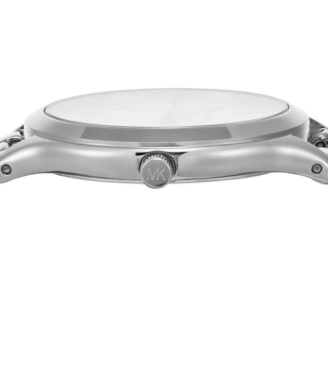 Michael Kors Runway Womens Silver Stainless Steel Watch-MK7474