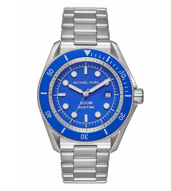 Michael Kors Maritime Mens Silver Stainless Steel Watch-MK9160