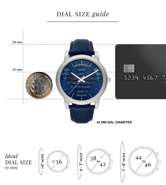 Armani Luigi Mens Blue Leather Watch-AR60030