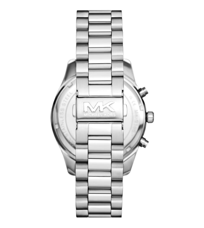 Michael Kors Lexington Mens Silver Stainless Steel Strap Watch-MK1091SET