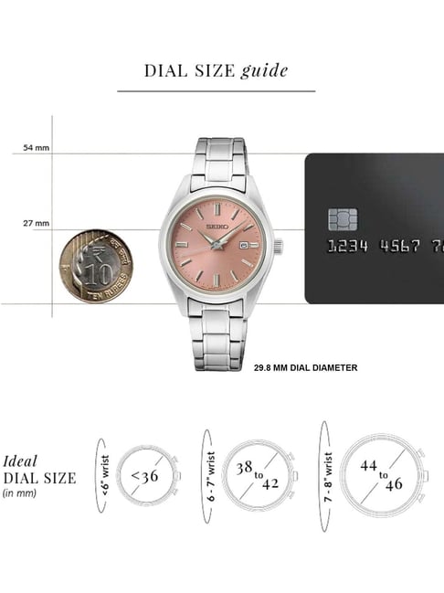 Seiko Ladies' Essentials -SUR577P1- Salmon Pink Sunray Dial