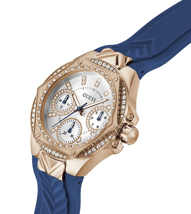 Guess Womens Rubber Strap Watch-GW0774L3