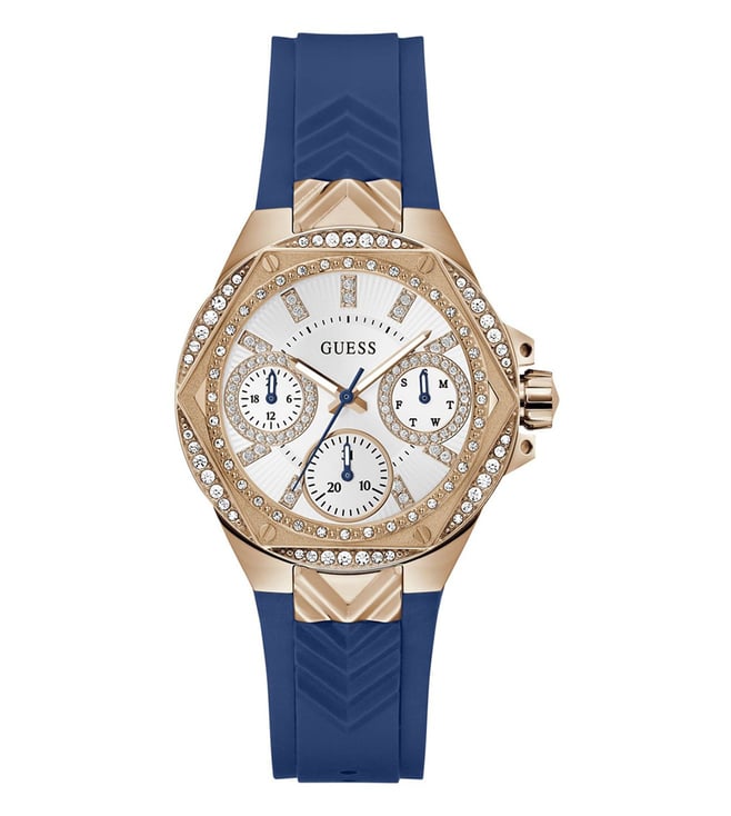 Guess Womens Rubber Strap Watch-GW0774L3