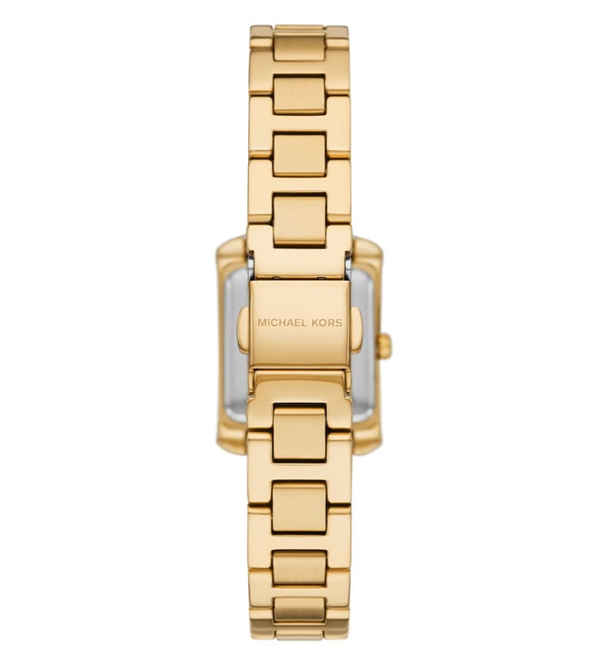 Michael Kors Emery Womens Gold Stainless Steel Strap Watch-MK4867