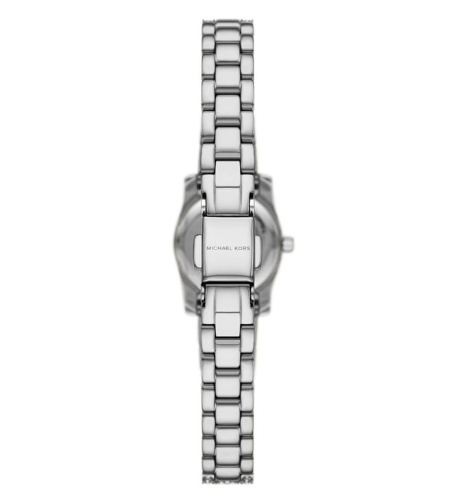 Michael Kors Lexington Womens Silver Stainless Steel Strap Watch-MK4864