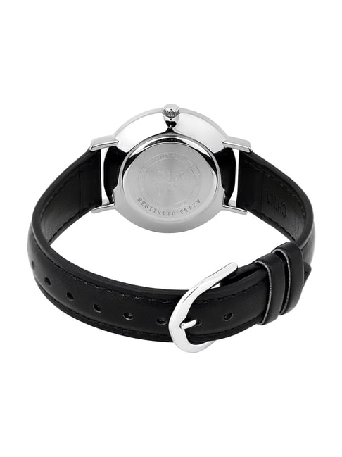 Casio LTP-VT04L-7A2DF - Cream Honeycomb Dial-Black Leather Band-Slim Watch