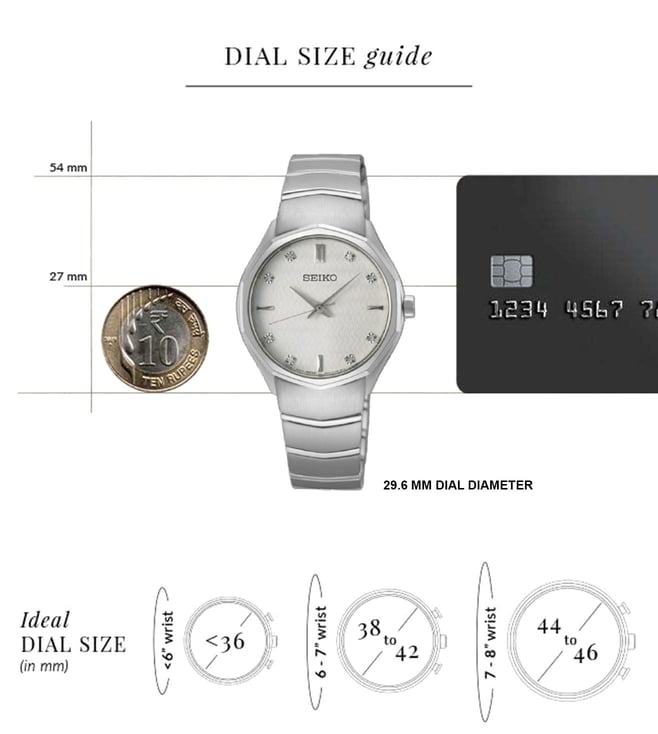 Seiko Ladies' Elegant - All Stainless Steel - Diamond Dial - SUR615P1