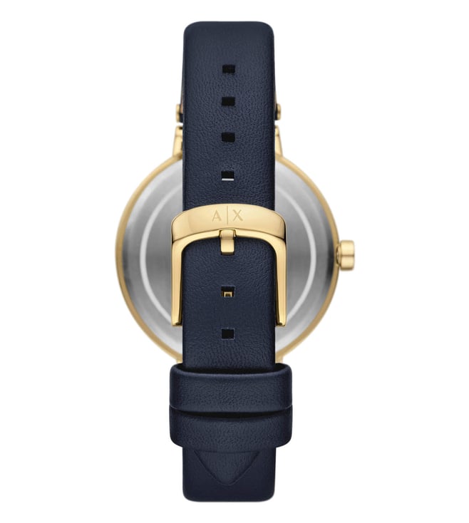 Armani Exchange Jackie Blue Leather Womens Watch-AX5179