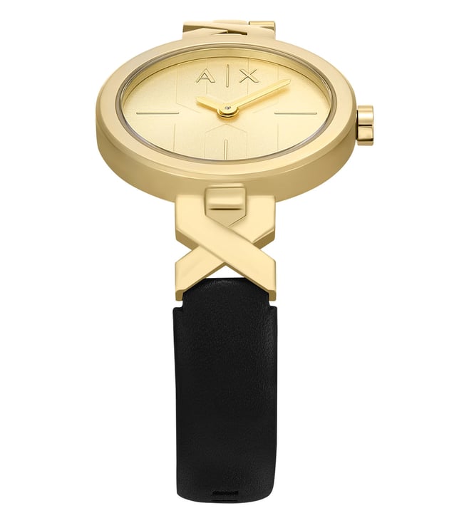 Armani Exchange Ava Black Leather Womens Watch-AX5833