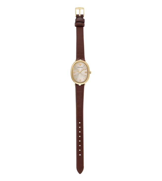 Emporio Armani Sinfonia Brown Leather Womens Watch-AR11708