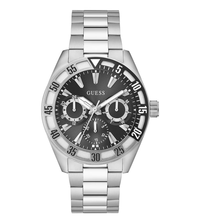 Guess - Mens Silver Stainless steel Strap Watch-GW0904G1