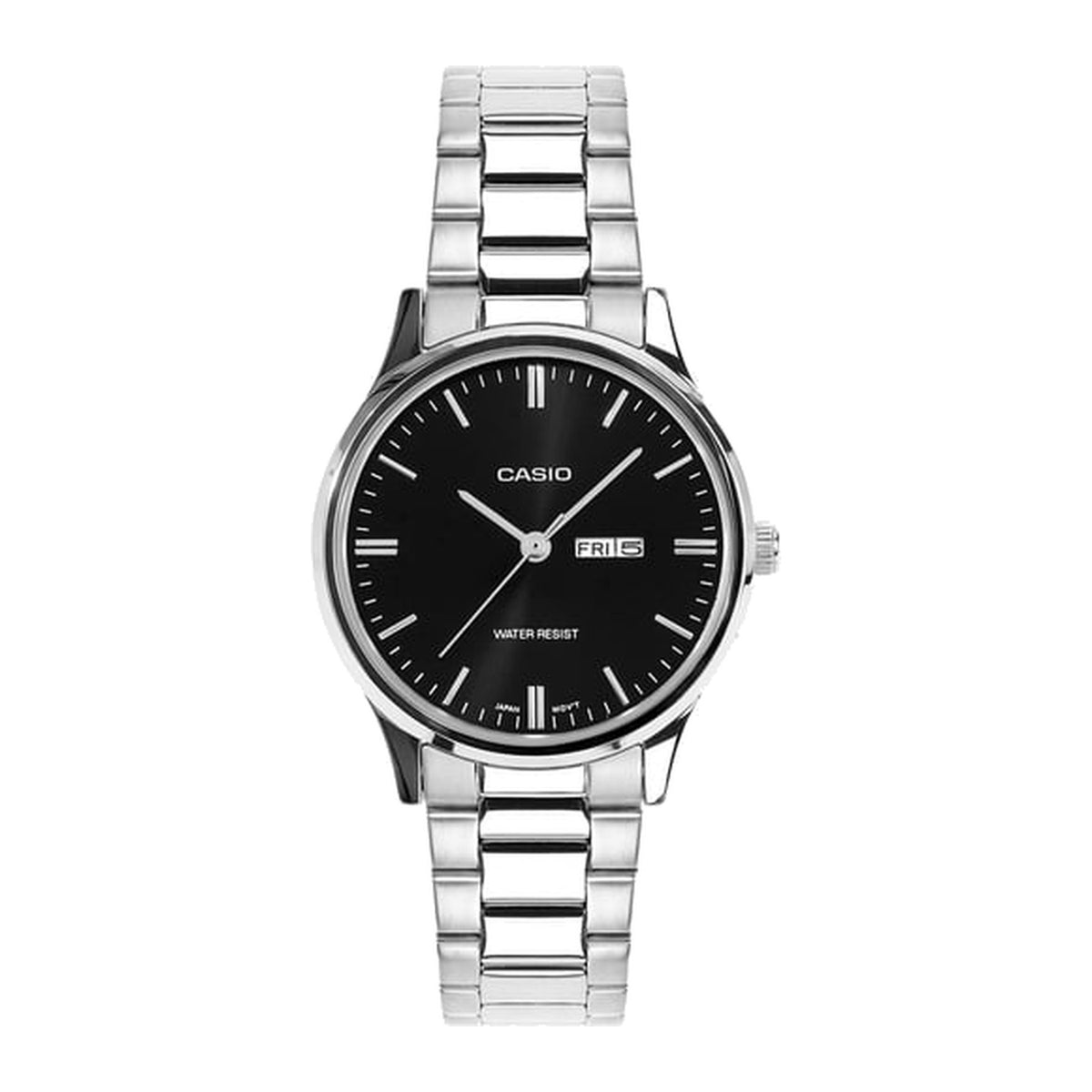 Casio LTP-1303DD-1AVDF - Ladies' Analog Watch-Minimalist Silver & Black