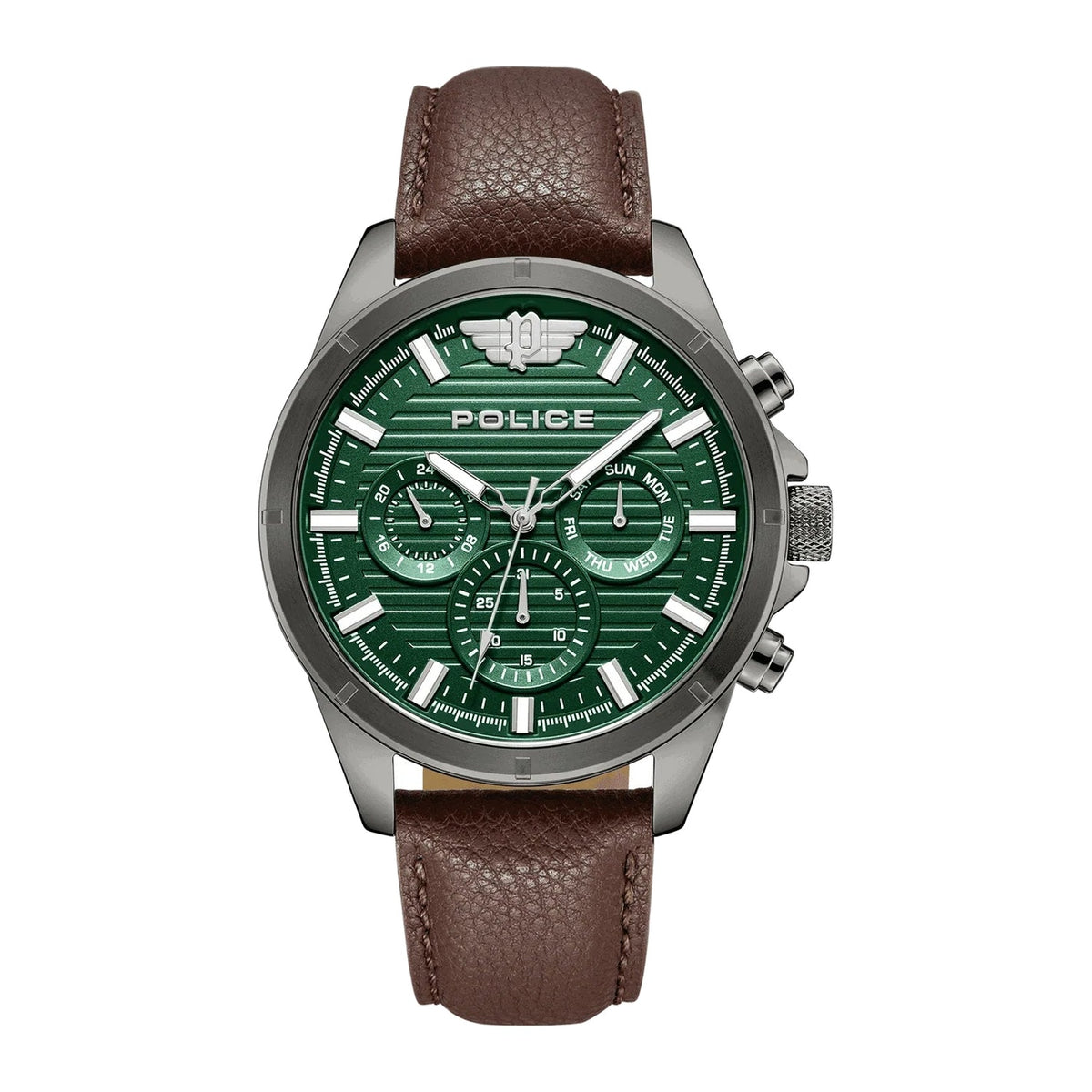 Police Malawi Mens Leather Watch