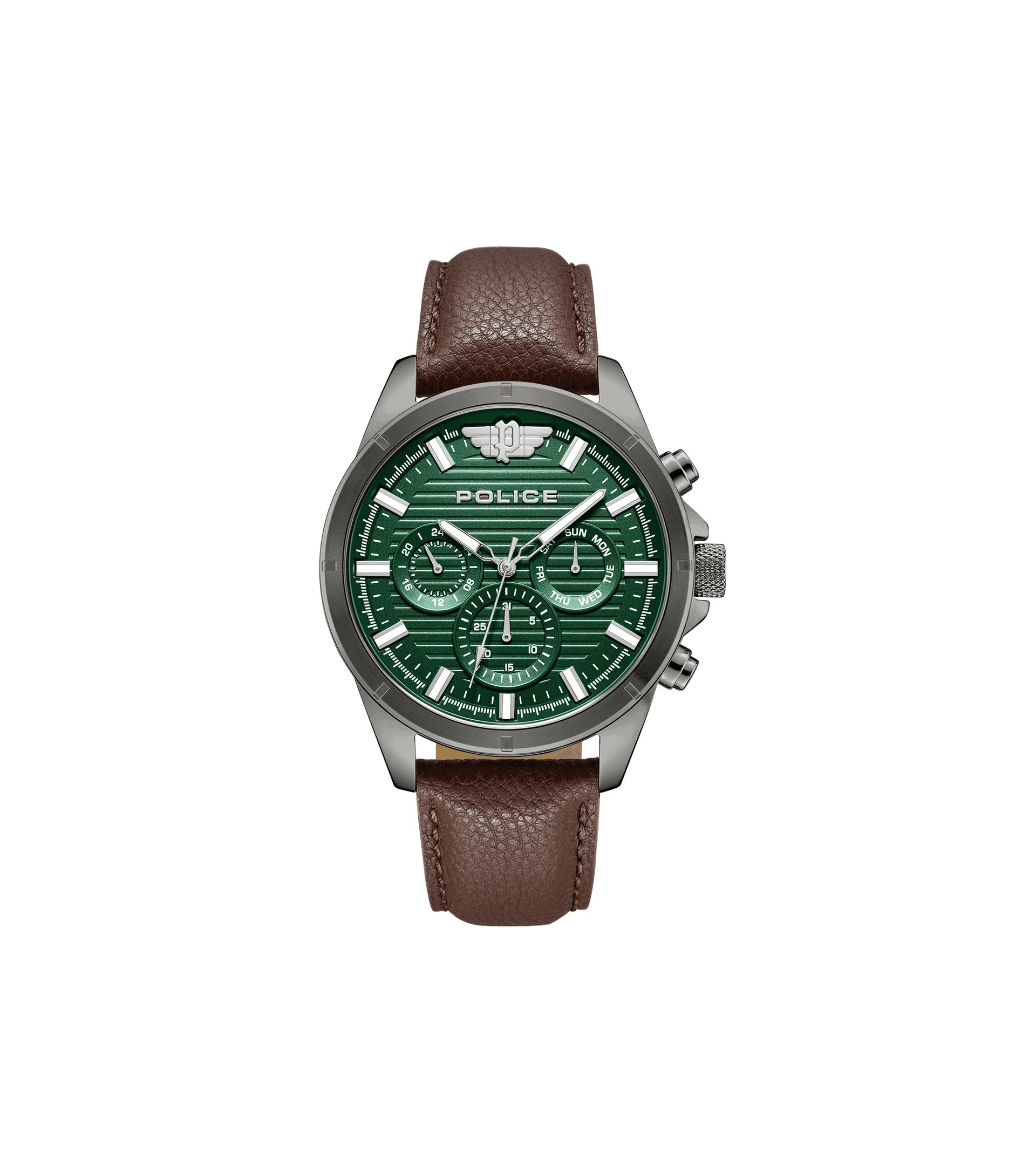 Police Malawi Mens Leather Watch