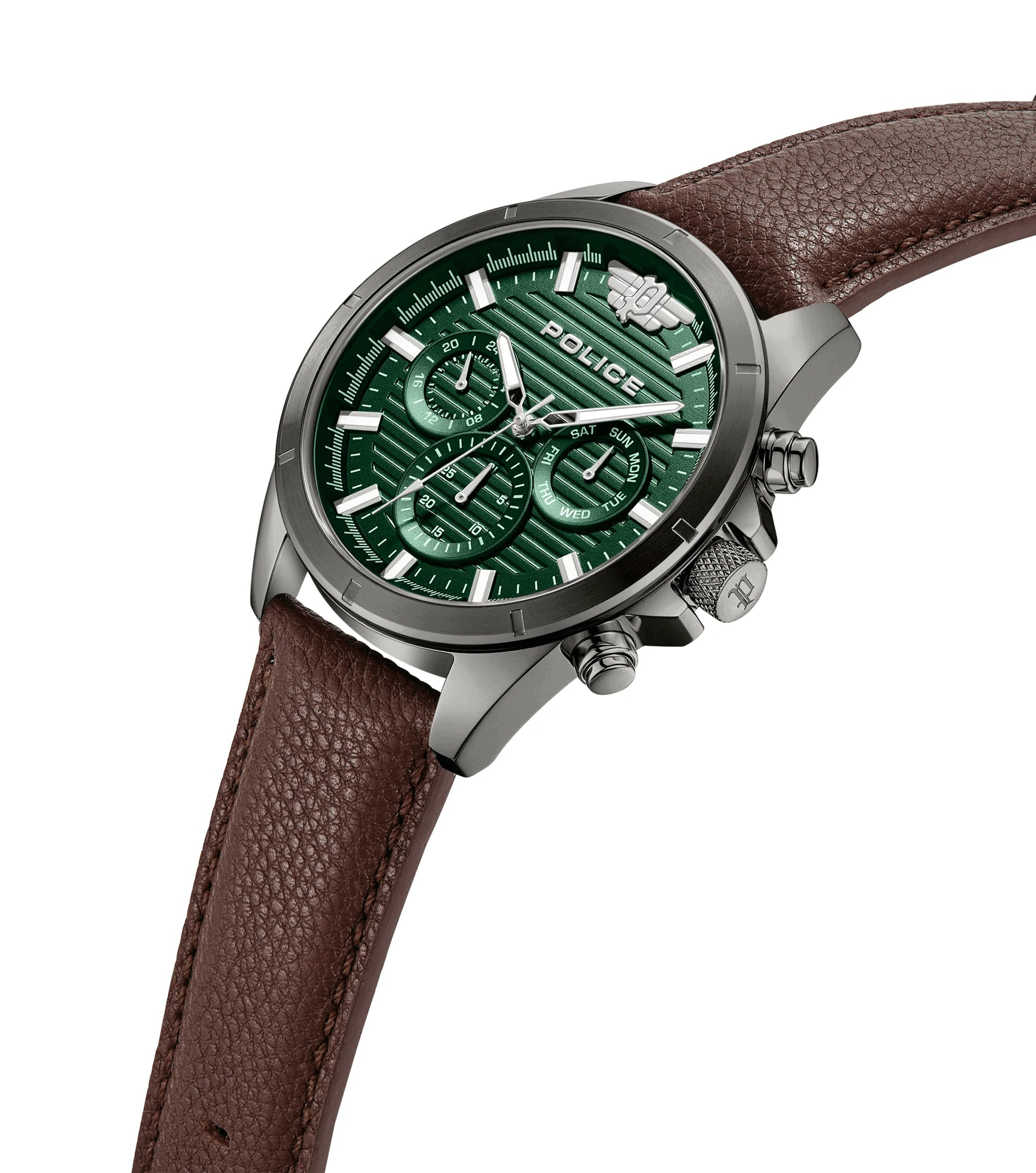 Police Malawi Mens Leather Watch