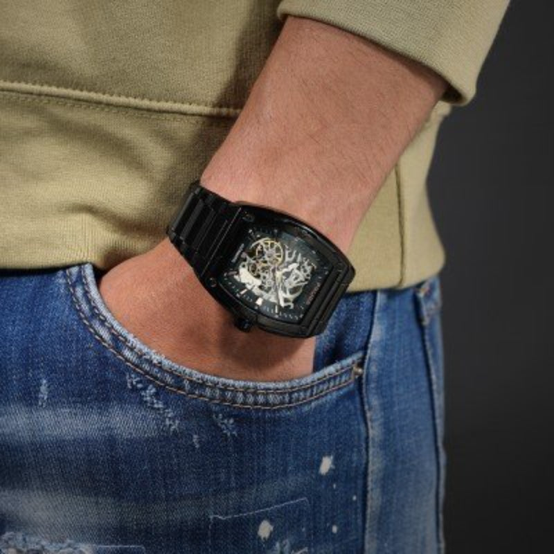 Police Skeletor Mens Watch