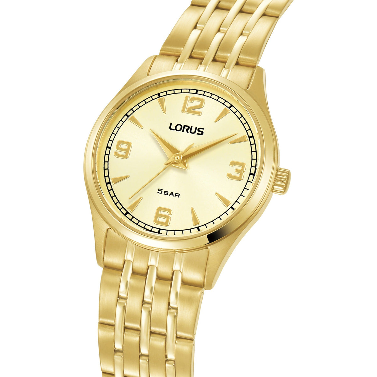 Lorus Womens Gold Stainless Steel Watch-RG208ZX9
