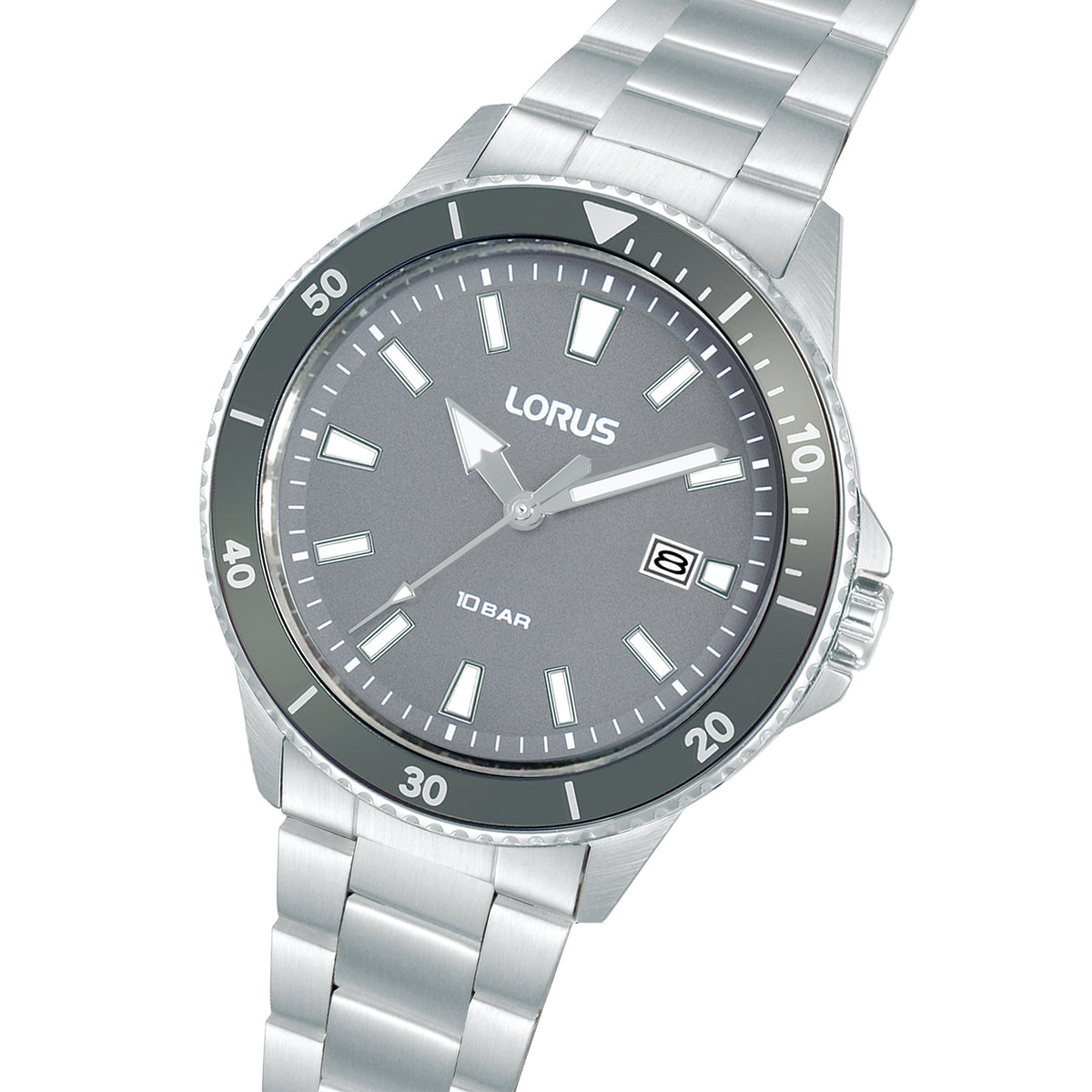 Lorus - Men Silver Stainless Steel Strap Watch - RH907SX9
