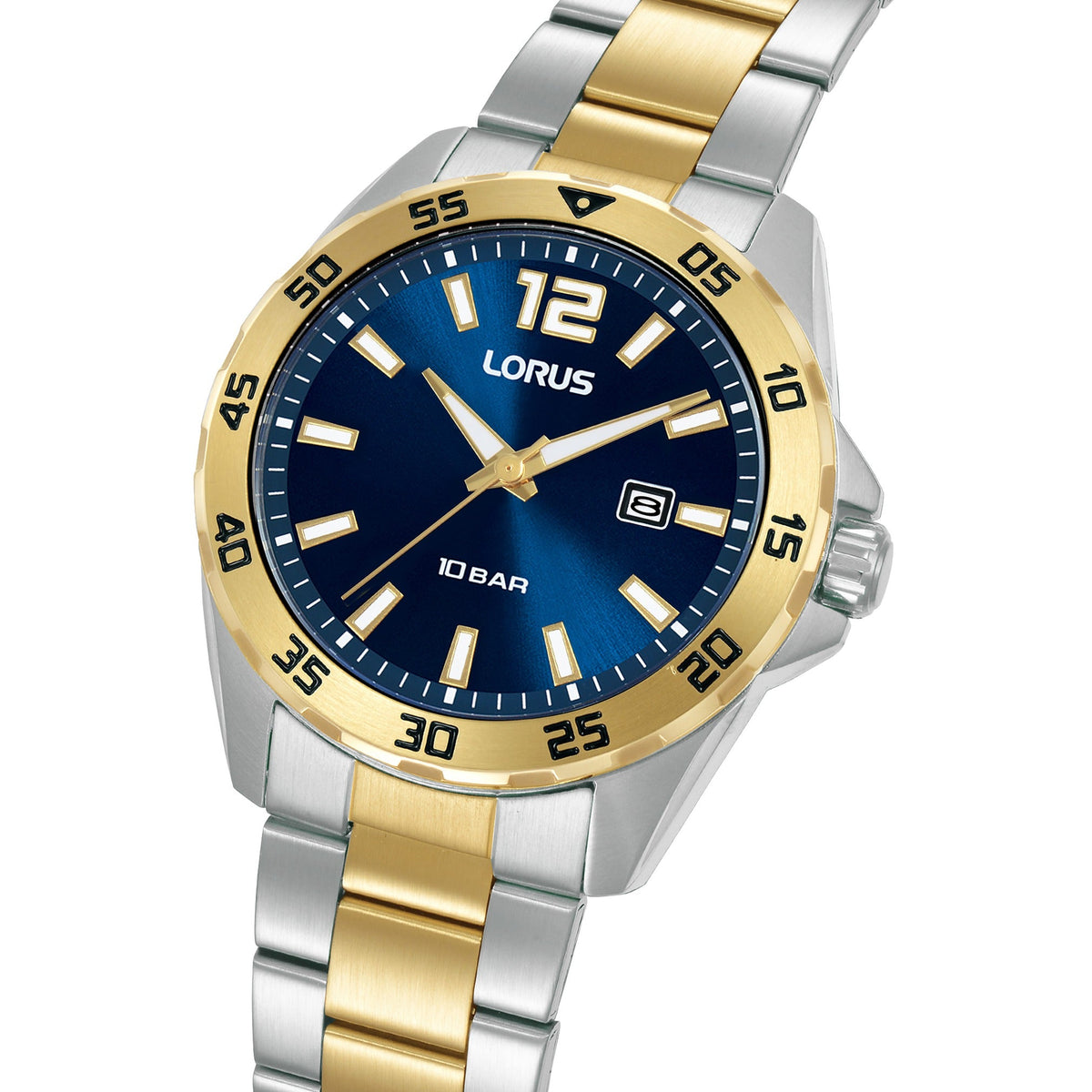 Lorus Mens Silver Stainless Steel Watch-RH936SX9