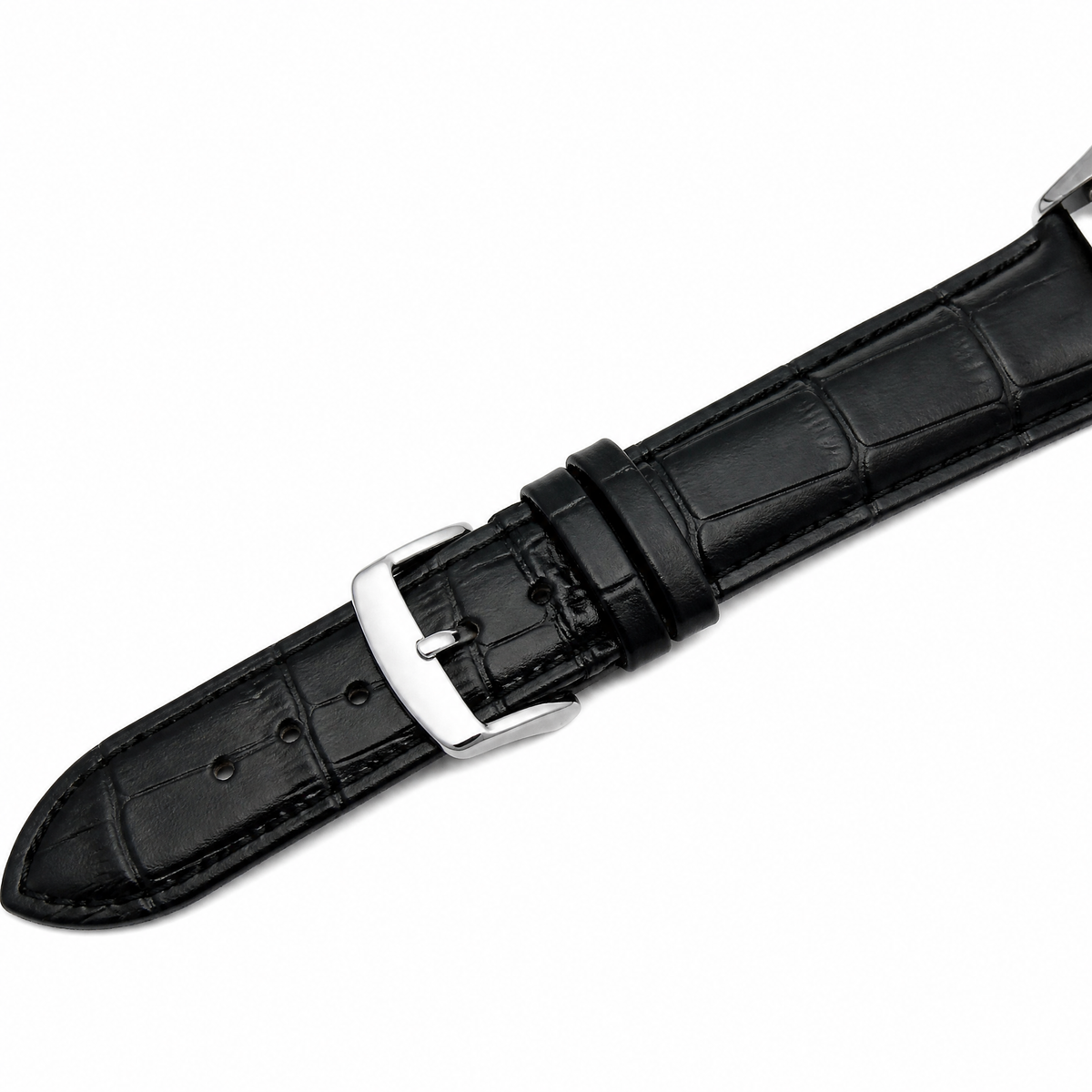 Lorus Mens Black Leather Watch-RS993DX9
