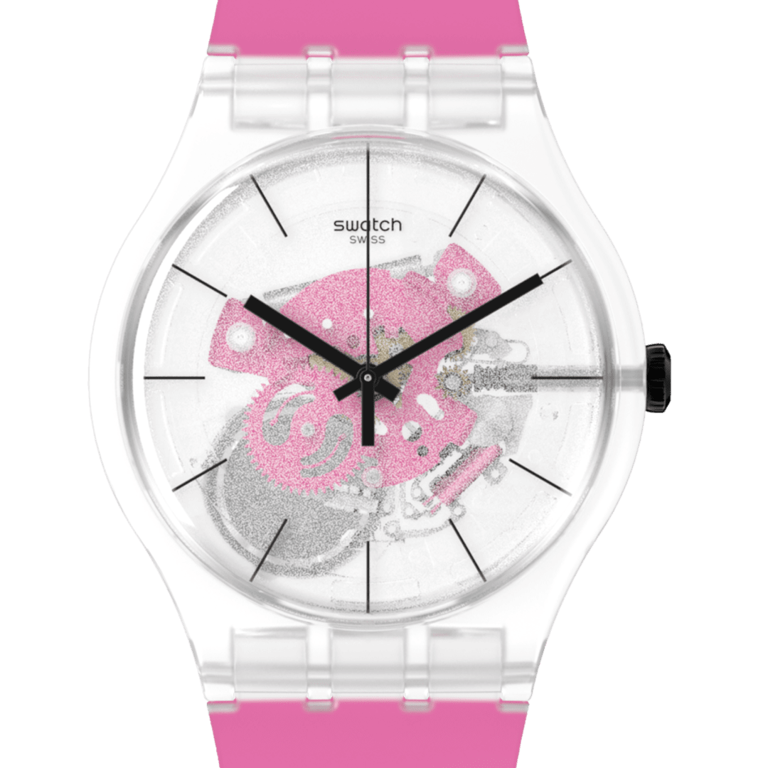 Swatch-Pink Daze Pink Unisex Rubber Watch-SO29K107