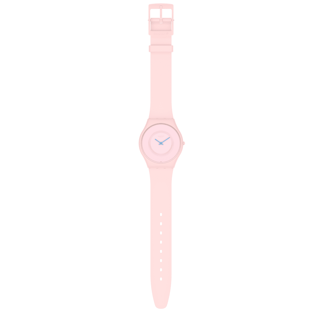 Swatch-Caricia Rosa Pink Unisex Rubber Watch-SS09P100