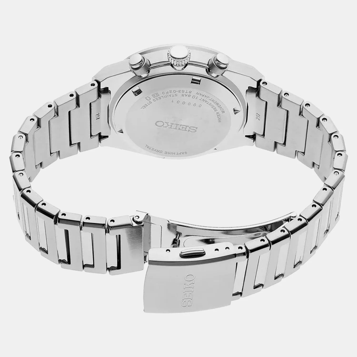 Seiko Conceptual Chronograph Stainless Steel Watch - SSB459P1-Silver & Blue SSB459P1