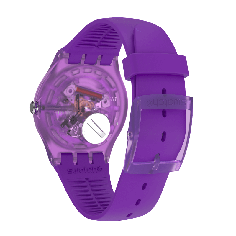 Swatch-Purple Rebel Purple Unisex Rubber Watch-SUOV702