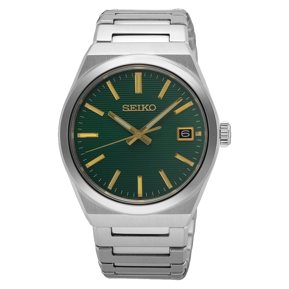 Seiko Men's Essentials -SUR601P1- Stainless Steel-Green & Gold
