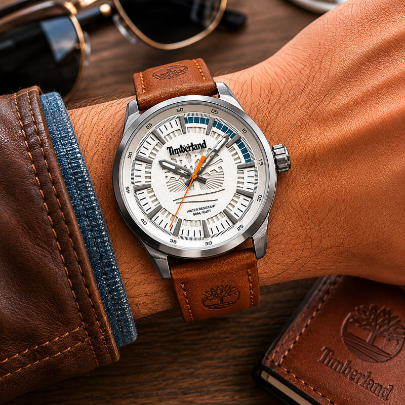 Timberland Lanigan Mens Leather Watch