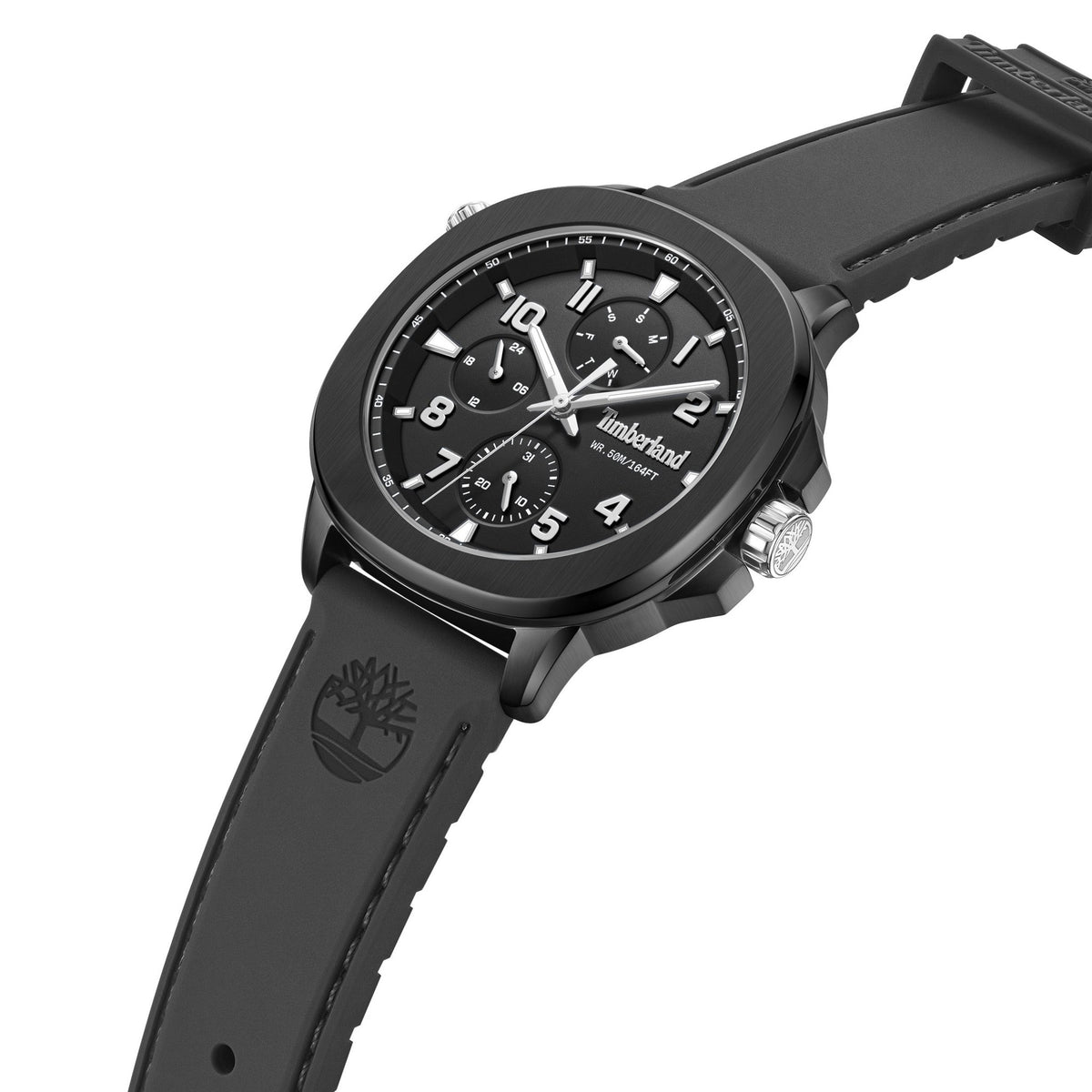 Timberland Oxabian Mens Brown Leather Strap Watch-TDWGF00838X1