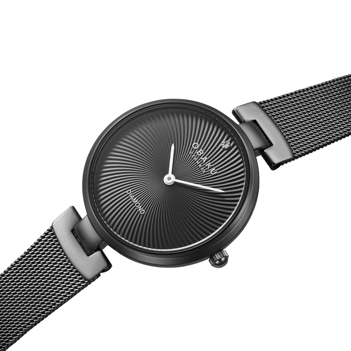 Obaku - Women Black Stainless Steel Strap Watch - V256LXBBMB