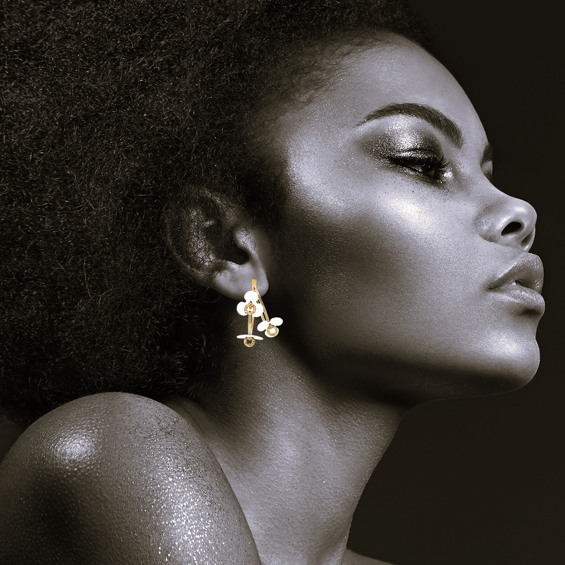 Cici Collection - Fiore Hoops Earrings