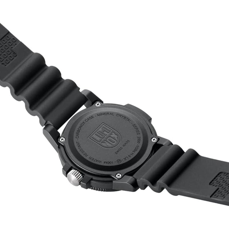 Luminox Sea Bass Carbonox Mens Black Rubber Strap Watch - X2.2001