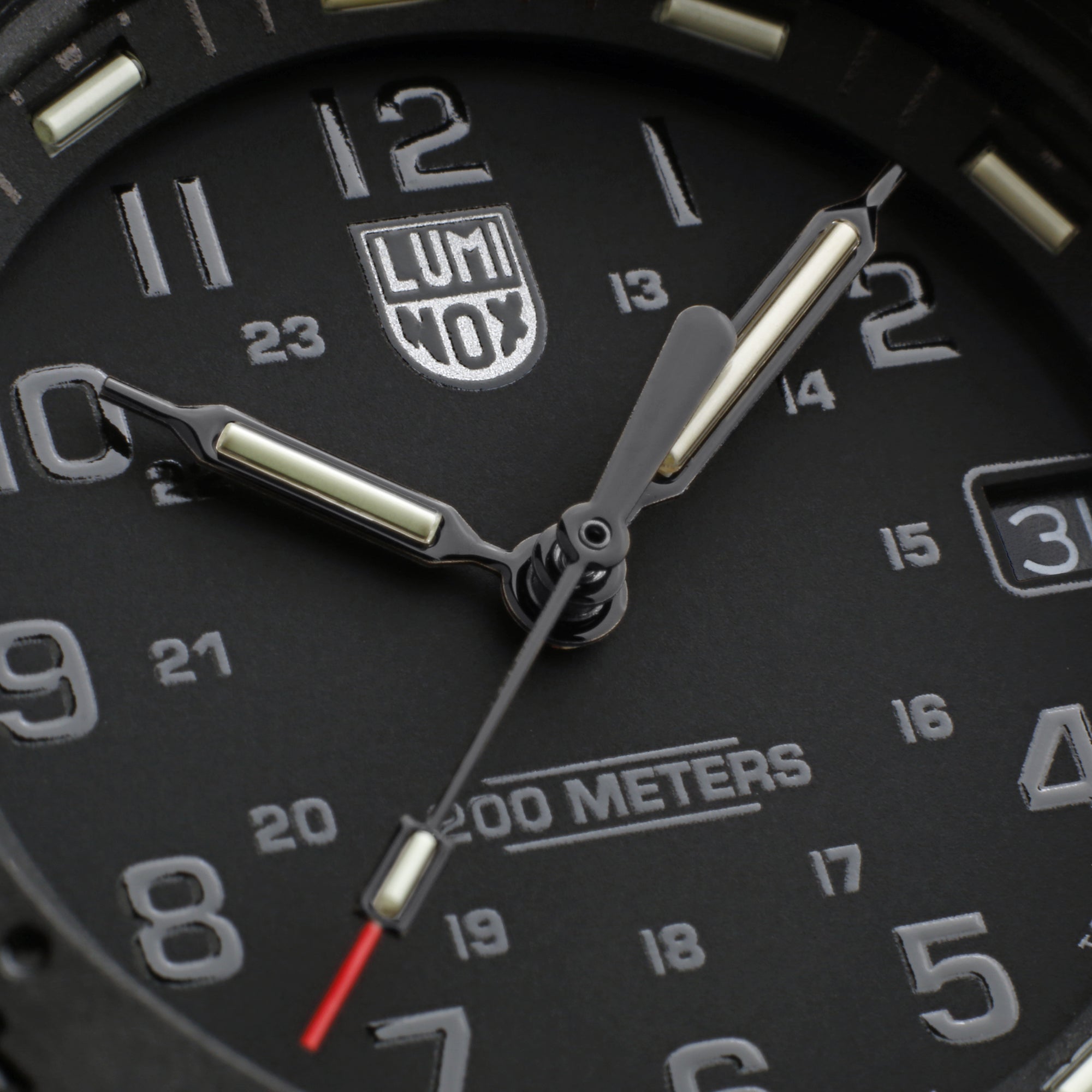 Luminox Mens Black Analogue Rubber Strap Watch