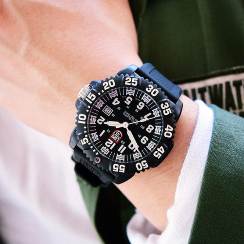 Luminox Original Navy SEAL Mens Black Rubber Strap Watch - XS.3051.F