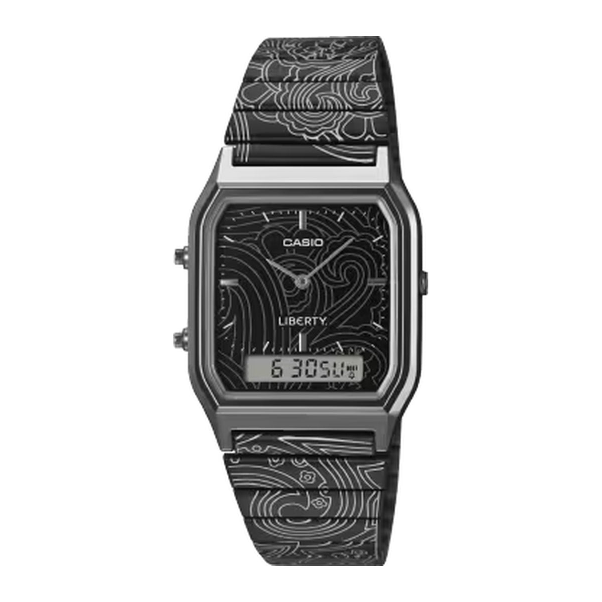 Casio Retro - Mens Metal Strap Black Digital Watch - AQ-230EBLT-1ADR