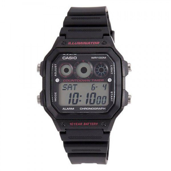 Casio Mens AE-1300WH-1A2VDF World Time Digital Watch