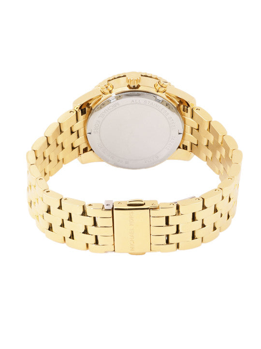 Michael Kors Ritz Womens Gold Stainless Steel Strap Watch-MK7530