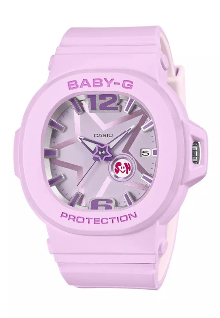 Casio Baby-G - Womens Rubber Strap Pink Analogue Watch - BGA-10D-6ADR